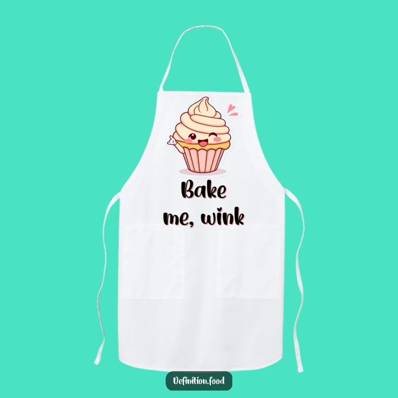 Funny Cupcake Wink Apron, Kitchen Fun, The Perfect Humorous Gift for Cooks