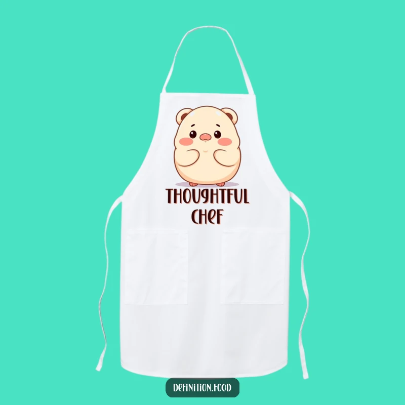 Funny Dumpling Thoughtful Apron - Proud Chef Character Kitchen Gift