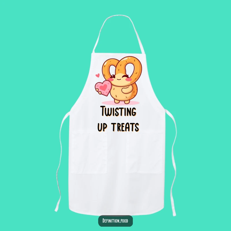 Funny Pretzel Chef Apron - Winking Character Cookie Baking Gift
