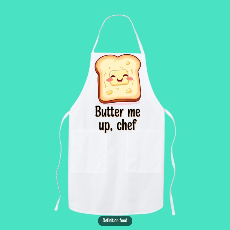 Funny Toast Butter Apron, Wiggling with Glee Kitchen Humorous Wear