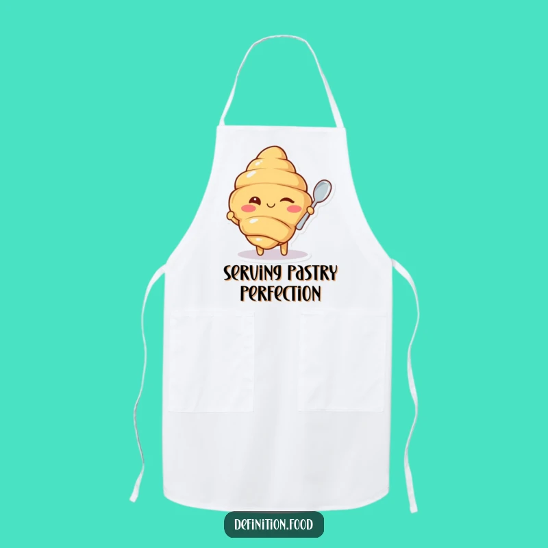 Funny Winking Croissant Apron: Cook Up Laughs with this Chef's Delightful Gift