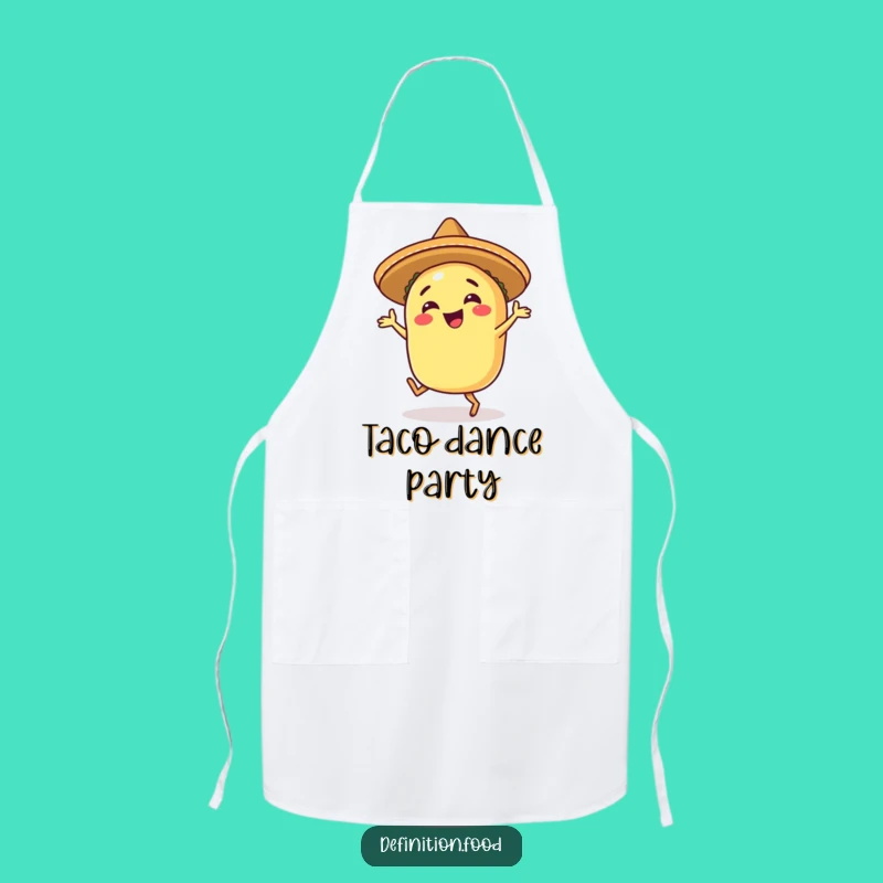 Funny Happy Taco Salsa Dance Apron: Cook Up Some Fun