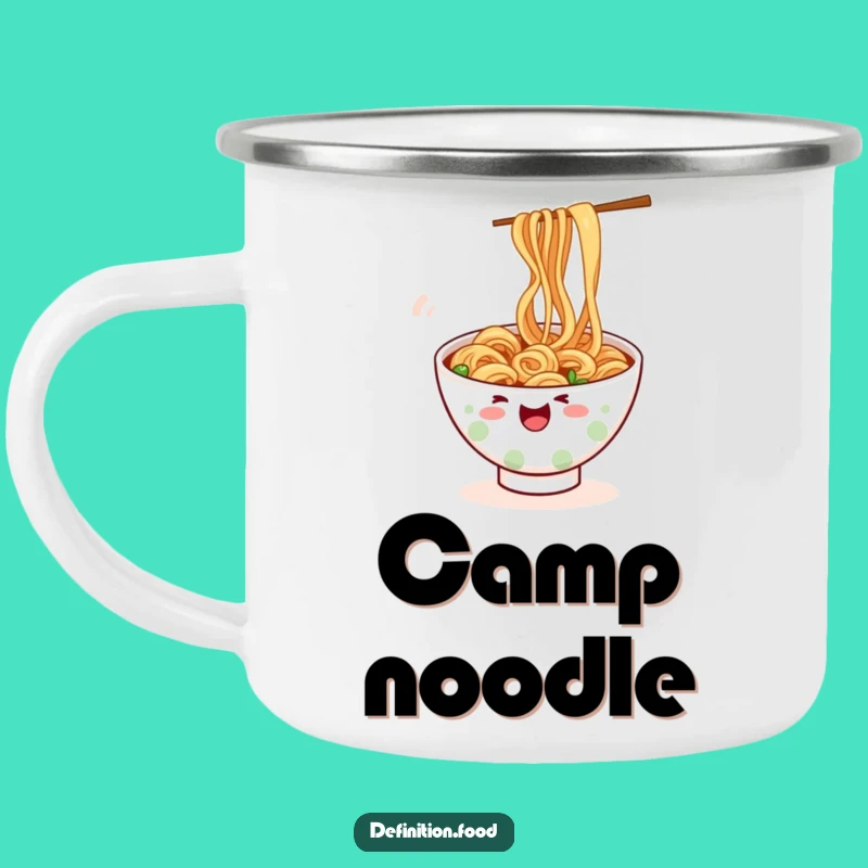 Funny Wiggling Ramen Camping Mug - Durable Noodle Cup for Outdoor Meals