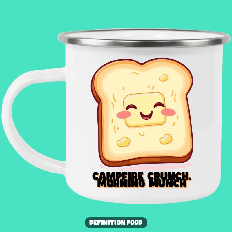 Durable Funny Toast Butter Camping Mug, Wiggling with Glee Outdoor Gift