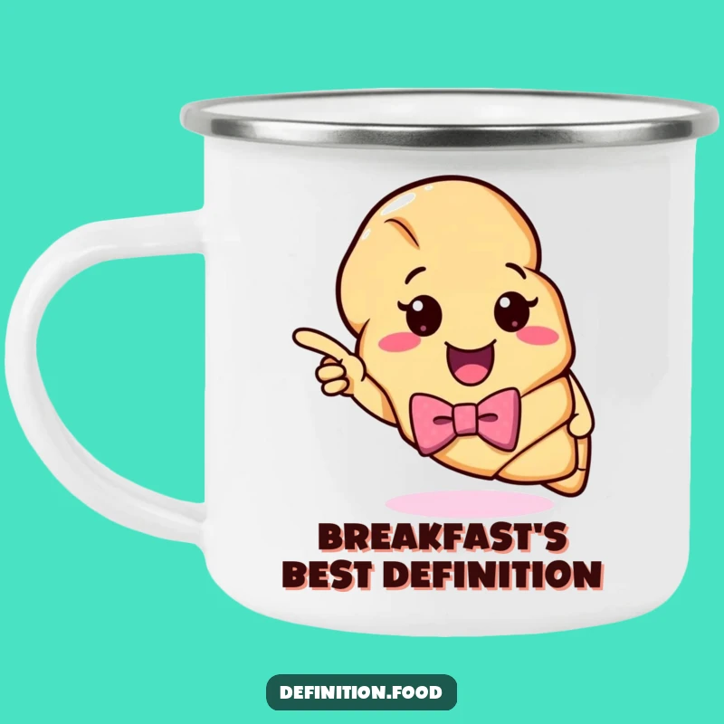 Funny Croissant Definition Camping Mug: Adventure-Ready Coffee Cup