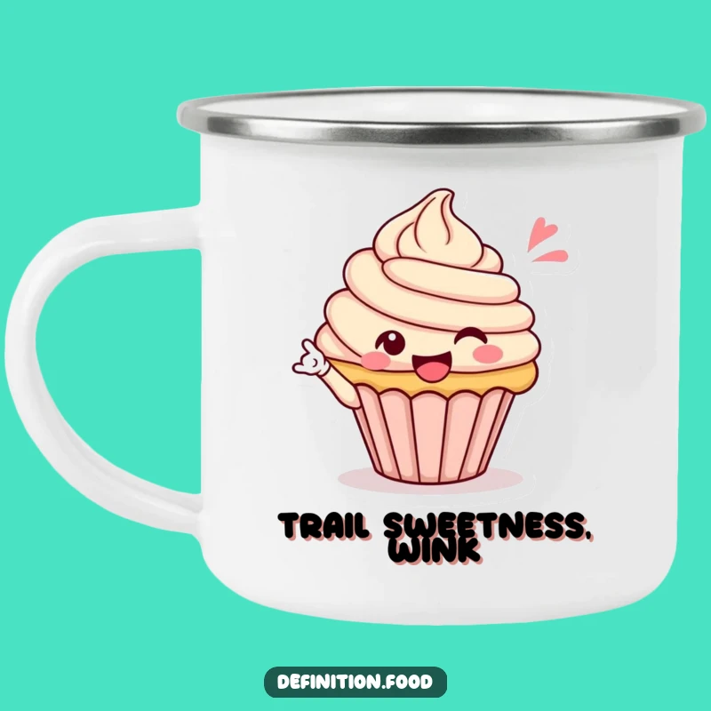 Funny Cupcake Wink Camping Mug, Adventure Ready, The Perfect Humorous Gift