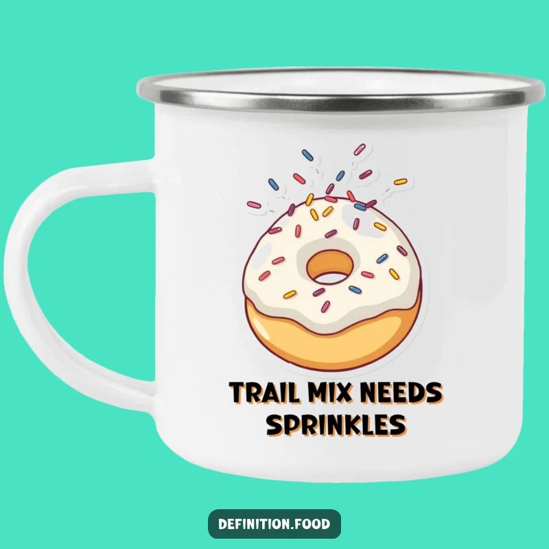 Funny Sprinkle Doughnut Camping Mug: Your Hilarious Companion for Sweet Outdoor Moments
