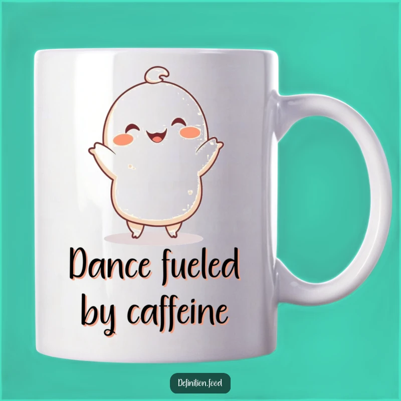 Funny Dumpling Dance Mug, Adorable Character Design, Perfect Humorous Gift