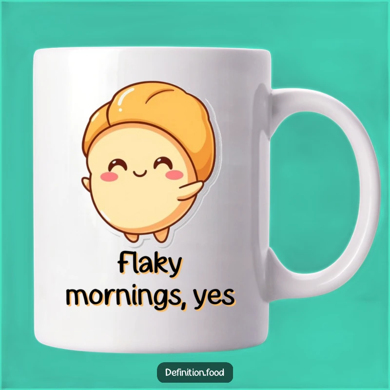Funny Croissant Layers Mug, Delicious Pastry Design, Perfect Humorous Breakfast Gift