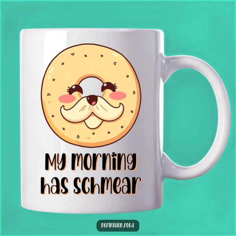 Funny Bagel Mustache Mug: A Deliciously Humorous Breakfast Gift