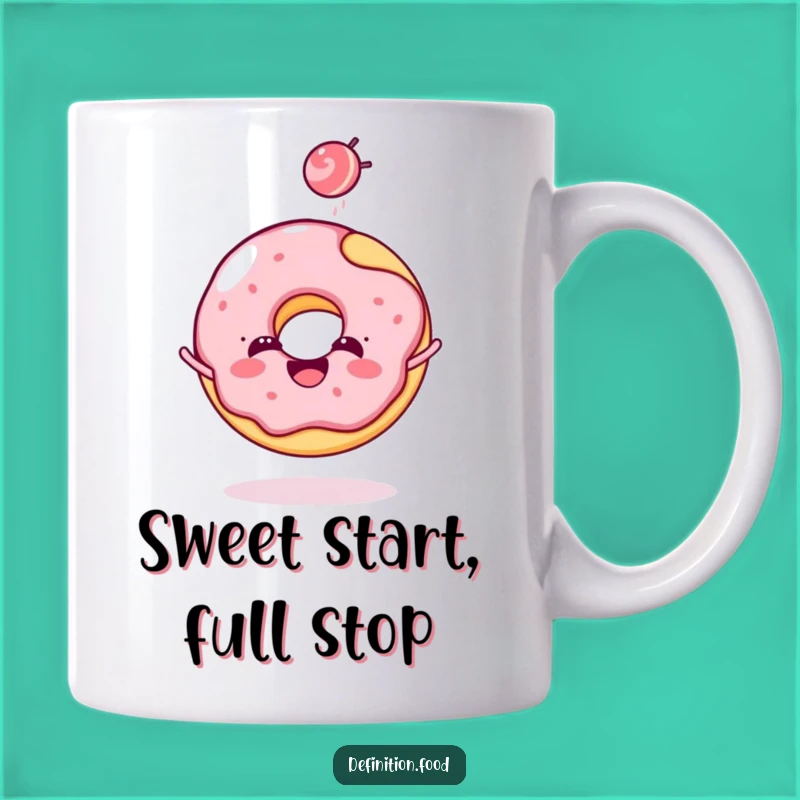 Funny Donut Candy Toss Mug - Sweet Humor for Your Morning!