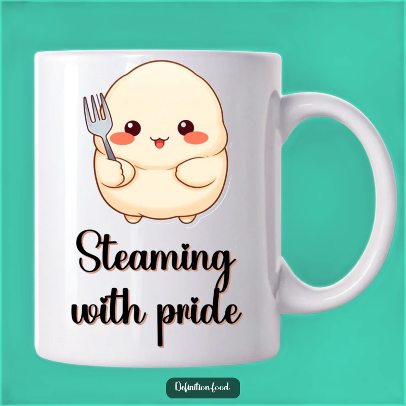 Funny Dumpling Fork Mug - Adorable Asian Food Design, Perfect Funny Gift!