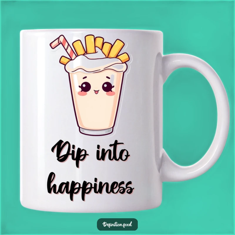 Funny Fry Milkshake Mug: Curious French Fry Peeking Out, Perfect Funny Gift!