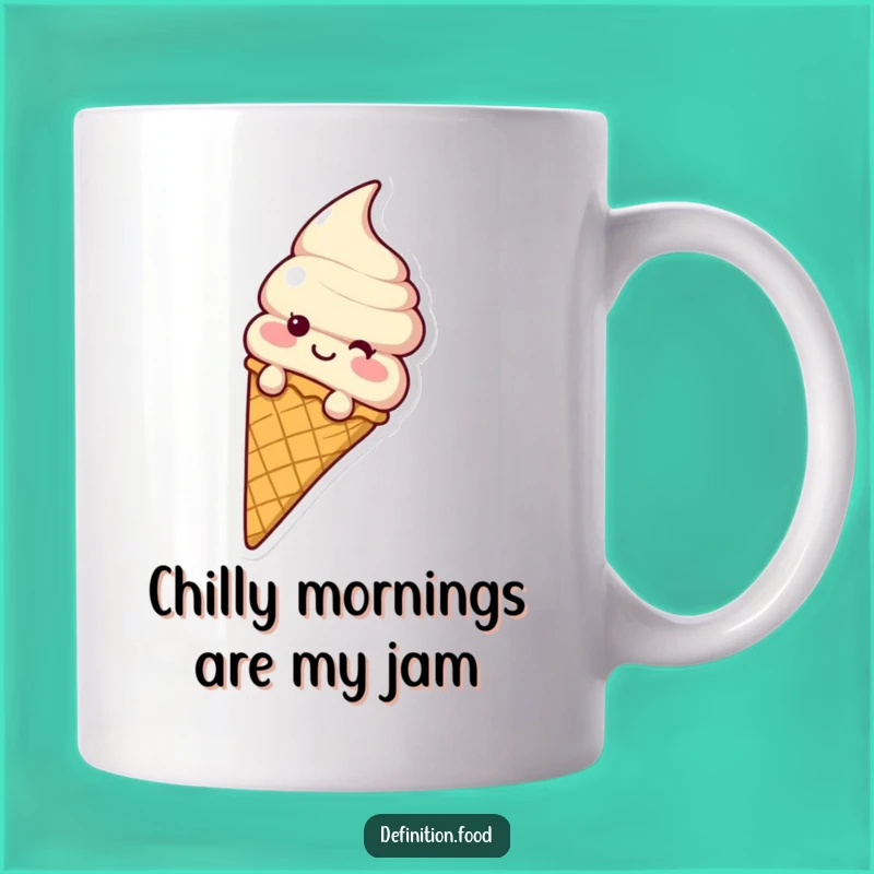 Funny Giggling Ice Cream Cone Sliding Waffle Cone Mug - Perfect Hilarious Treat Gift