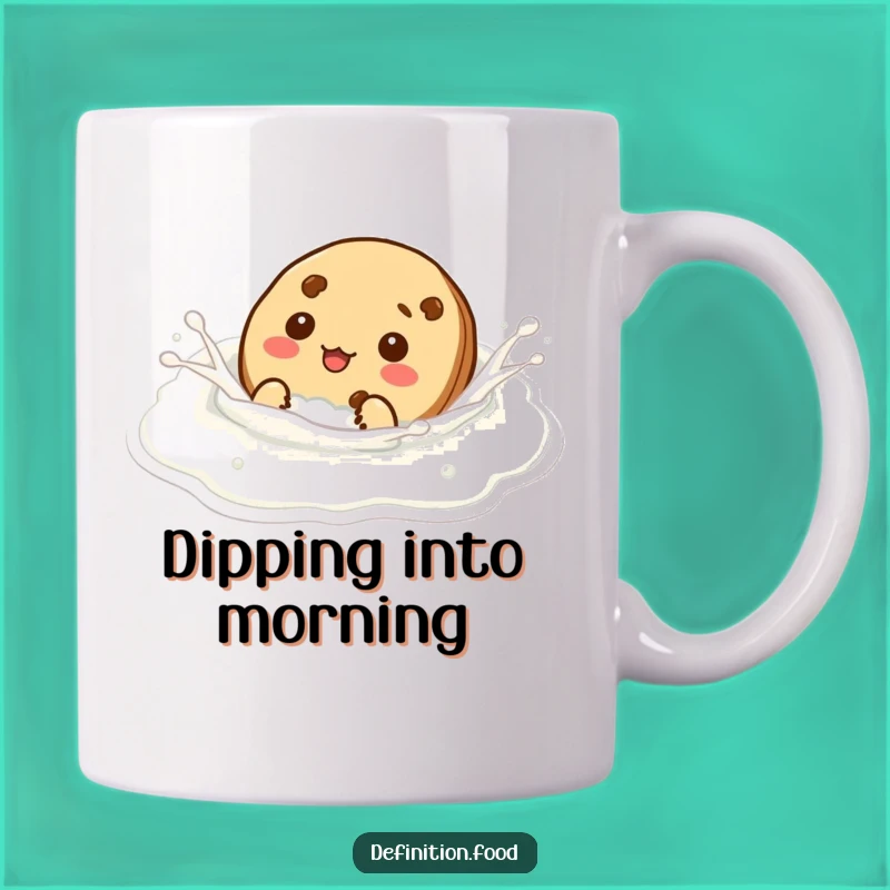 Funny Silly Cookie Swimming Milk Mug - Hilarious Treat Character Gift