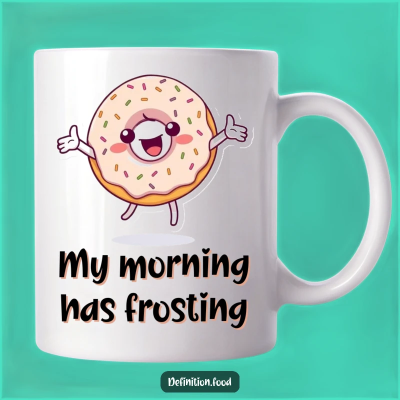 Funny Donut Spin Mug: A Joyful Sprinkled Treat Gift for Sweet Humor Lovers