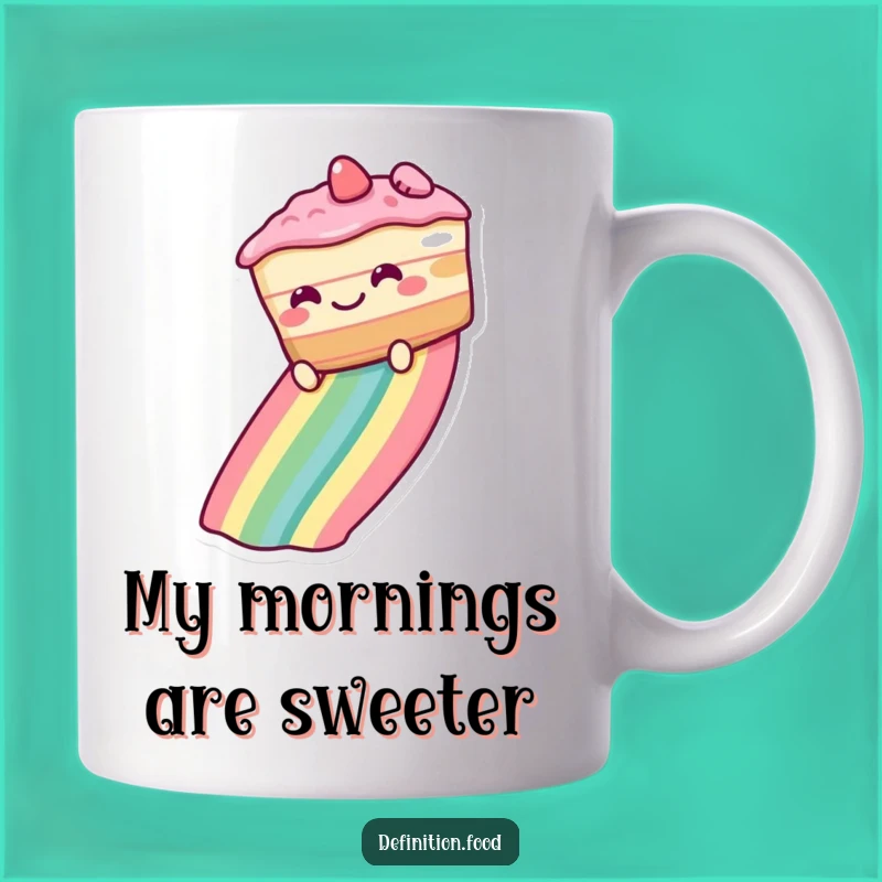 Funny Rainbow Cake Mug - Hilarious Dessert Design, Perfect Funny Gift!