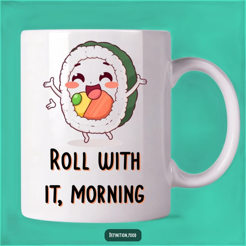 Funny Sushi Pirouette Mug - Delightful Gift for Sushi Lovers!