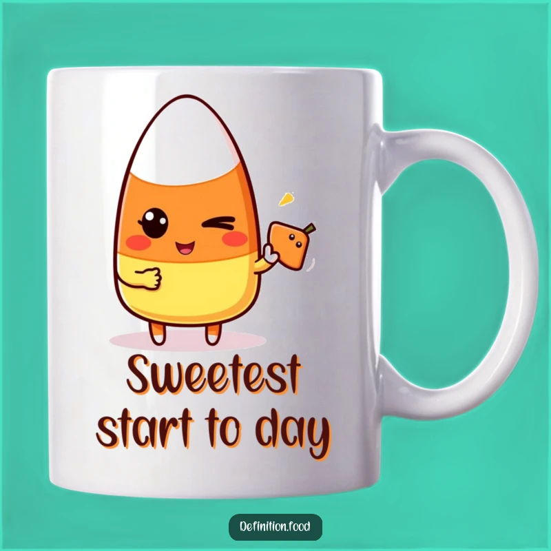 Funny Candy Corn Winking Mug - Playful Food Icon & Funny Gift
