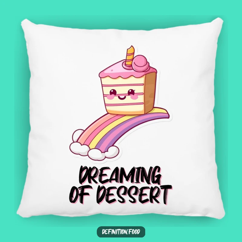 Soft Funny Grinning Cake Rainbow Pillow, Sweet Ride Humorous Comfort
