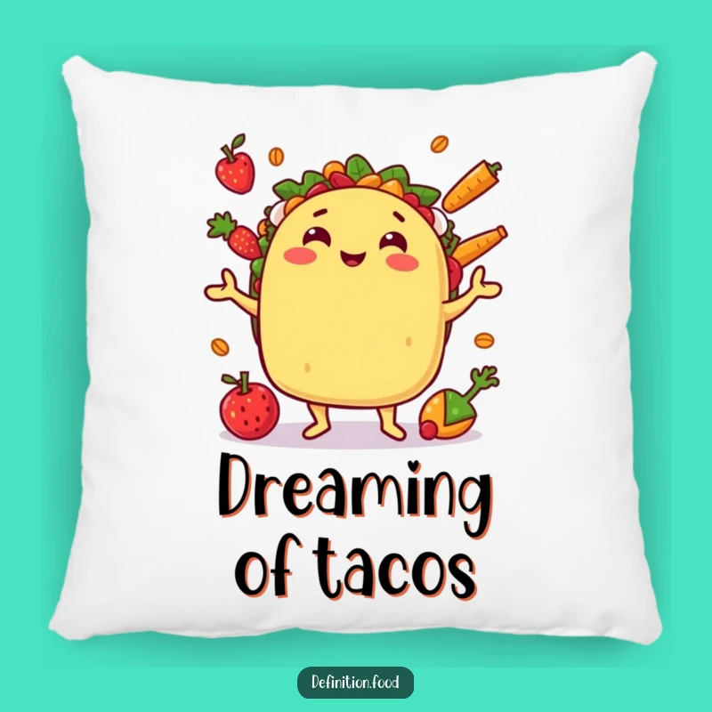 Funny Juggling Taco Pillow: Cozy Comfort with a Side of Humor