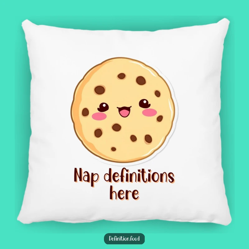 Funny Cookie Definition Pillow - Playful Character Comfort Gift
