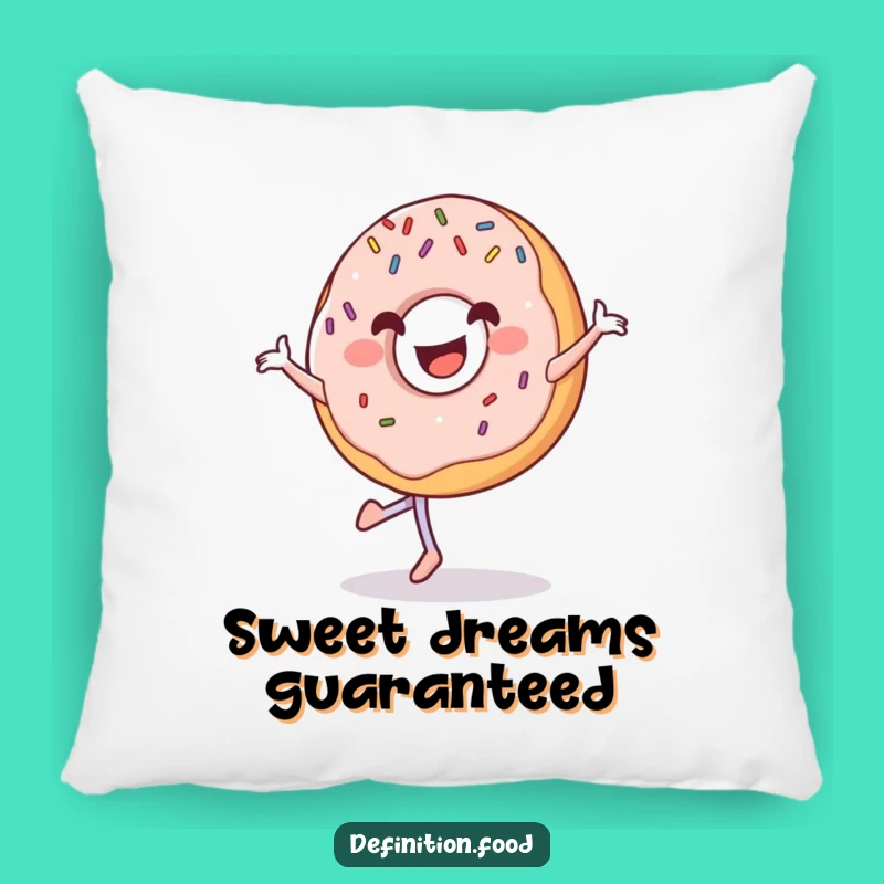 Funny Donut Pirouette Pillow: Cozy Comfort with a Sweet Twist