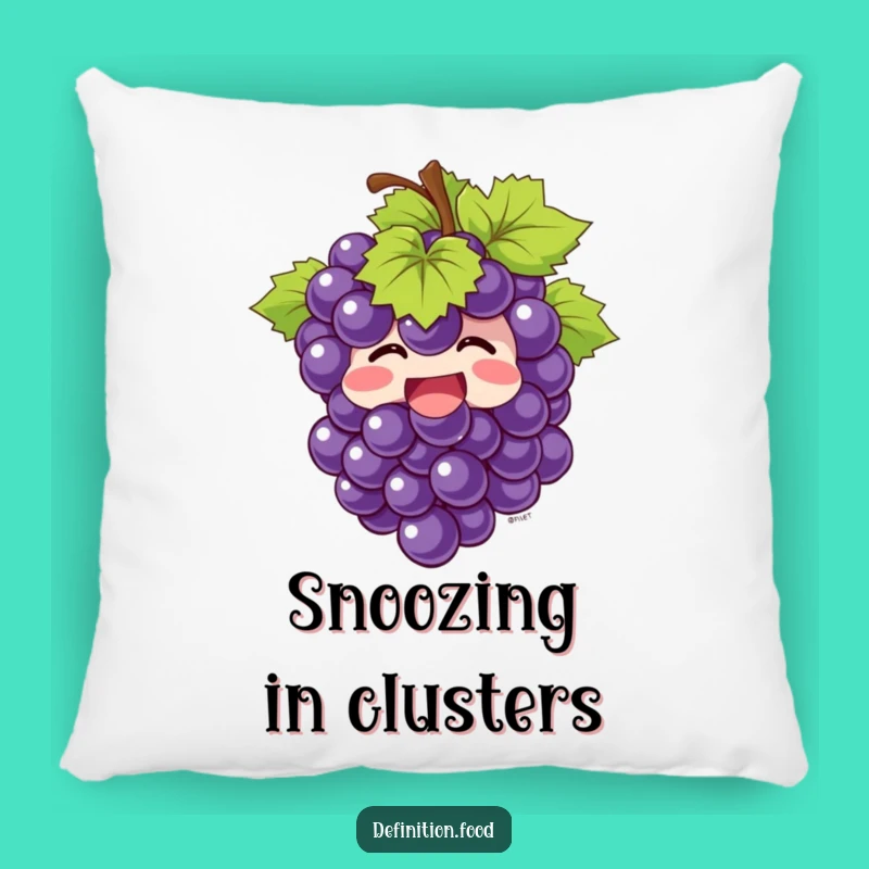 Funny Giggling Grapes Pillow - Cozy Fruit Accent, Perfect Funny Gift!