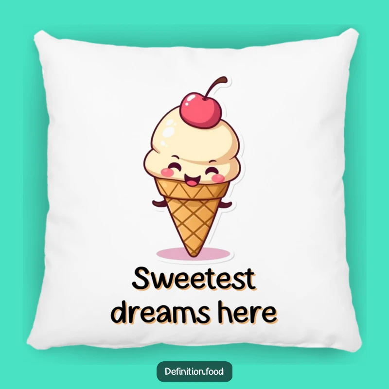 Funny Ice Cream Cone Pillow: Cozy Up with Sweet Treat Comfort Gift