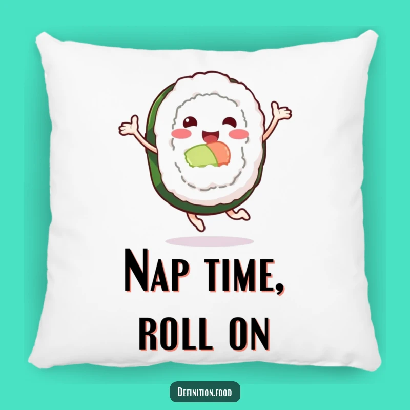 Funny Leaping Sushi Roll Pillow: Huggable Comfort with Humorous Appeal