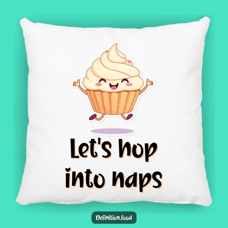 Funny Joyful Cupcake Hop Pillow: Snuggle Up with Sweet, Bouncy Comfort