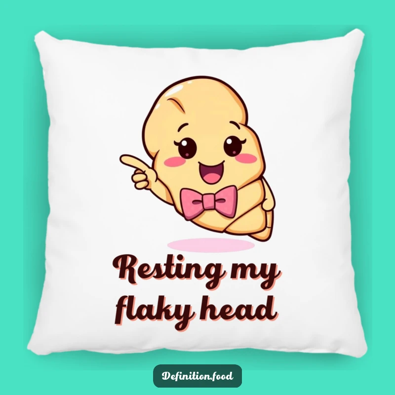 Funny Croissant Definition Pillow: Soft and Humorous Decor Accent