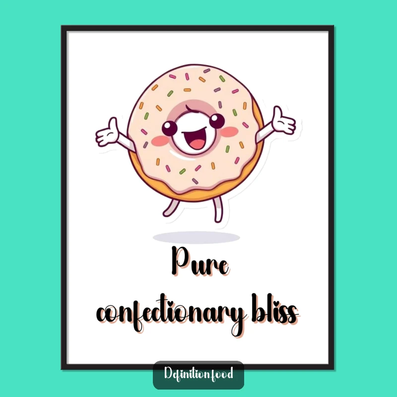 Funny Donut Spin Digital Art: Instant Joyful Sprinkled Art Gift