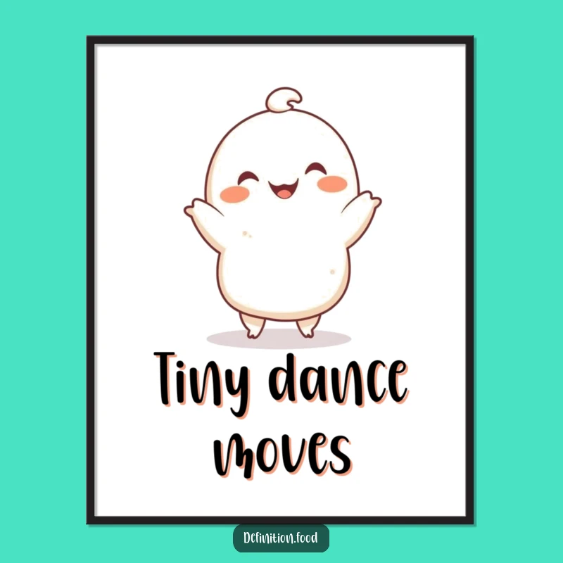 Funny Dumpling Dance Digital Art, Instant Joyful Decor, Perfect Humorous Gift