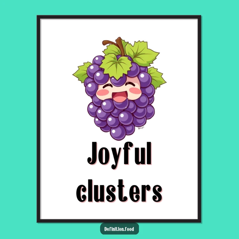 Funny Giggling Grapes Digital Art Print - Instant Joyful Decor, Perfect Funny Gift!