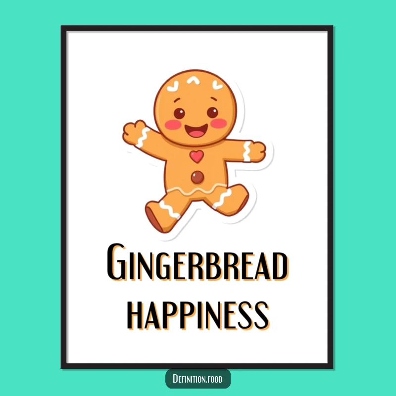 Funny Gingerbread Man Digital Art: Instant Holiday Joy Gift