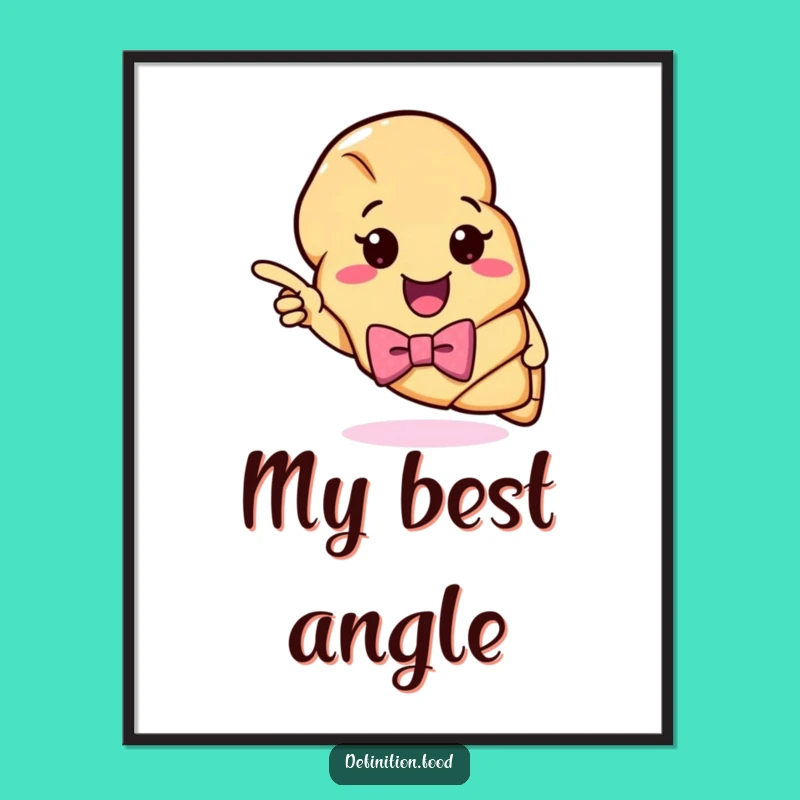 Funny Croissant Definition Digital Art: Instant Humor for Your Walls