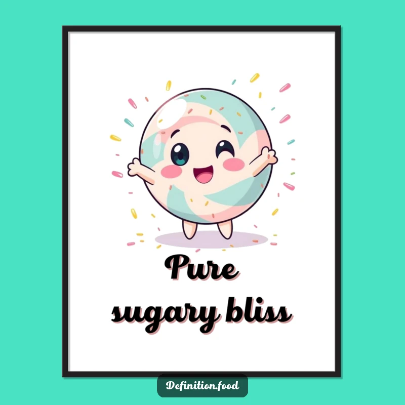 Funny Spinning Candy Digital Print: Instant Sweet Humor for Your Walls