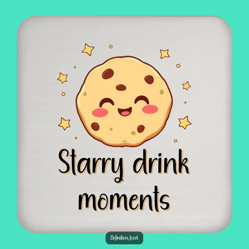 Funny Cookie Coaster - Smiling Star Drink Decor Gift