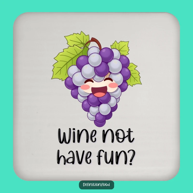 Funny Grapes Coaster: Protect Surfaces With Joyful, Giggling Style
