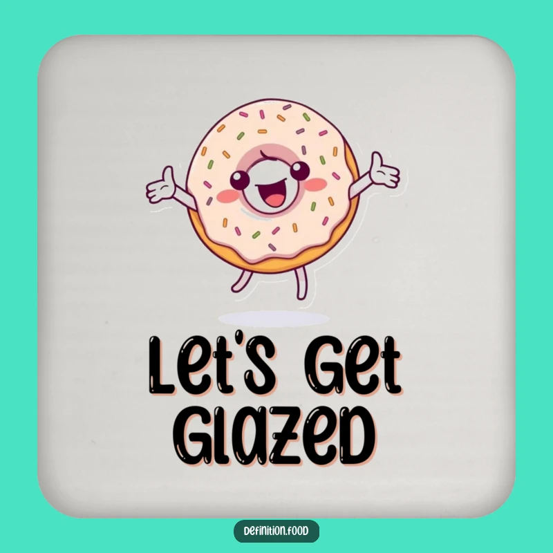 Funny Donut Spin Coaster: Protect Surfaces with Sweet Sprinkled Charm Gift