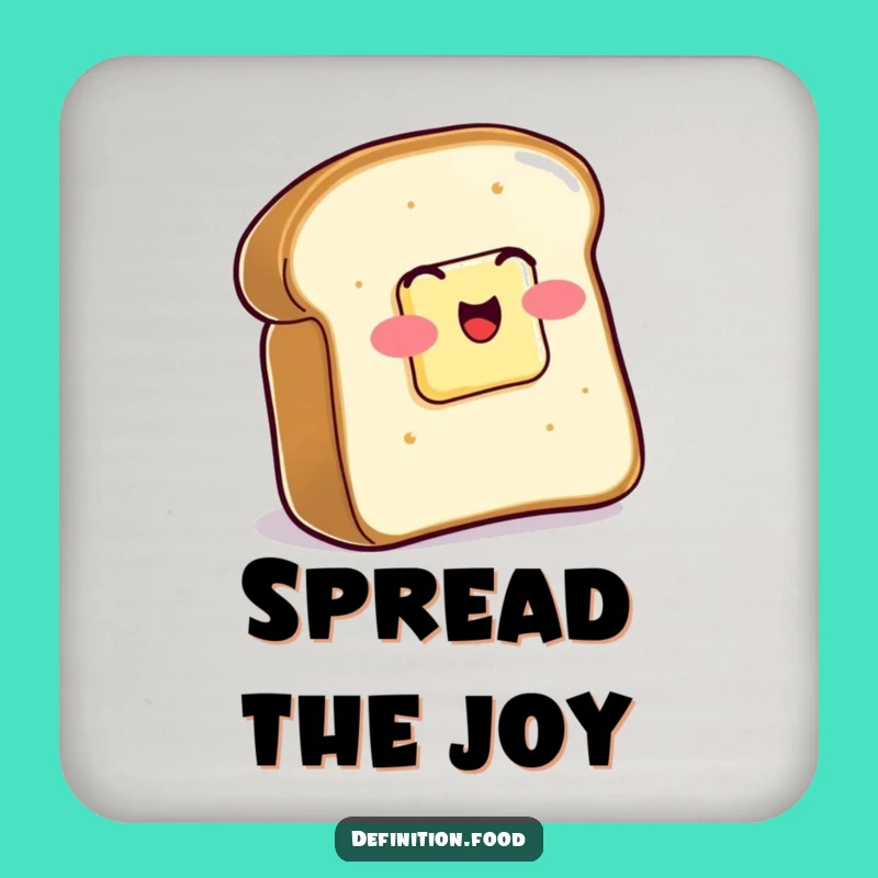 Funny Toast Butter Drink Coaster - Protect Surfaces with Breakfast Charm, Perfect Funny Gift!