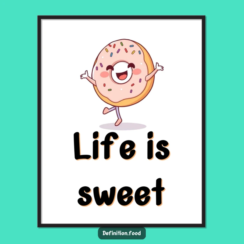 Funny Donut Pirouette Poster: Sweeten Your Walls