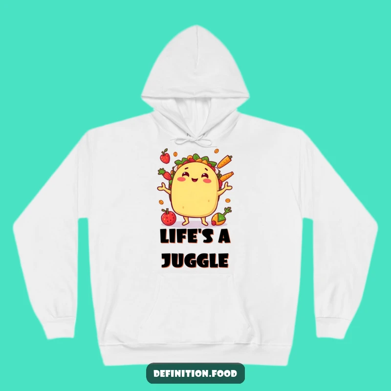 Cozy Funny Juggling Taco Hoodie: Stay Warm and Witty