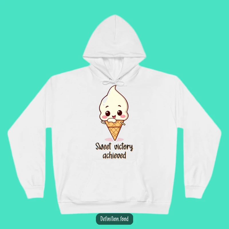 Funny Ice Cream Bite Hoodie - Cozy Up with Sweet Victory!