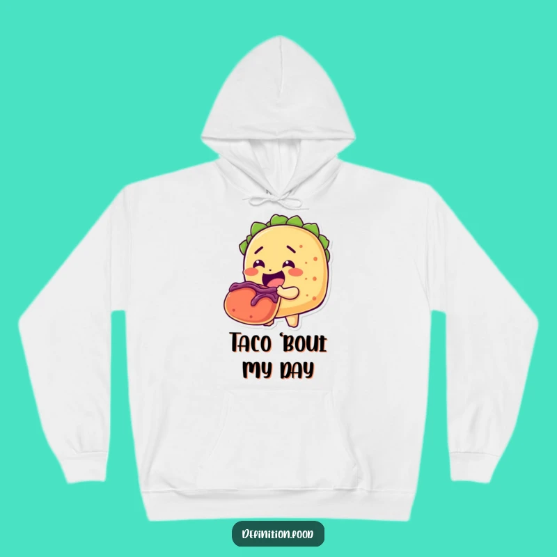 Cozy Funny Taco Character Hoodie: Your Warm Hug of Hilarious Mexican Food Comfort