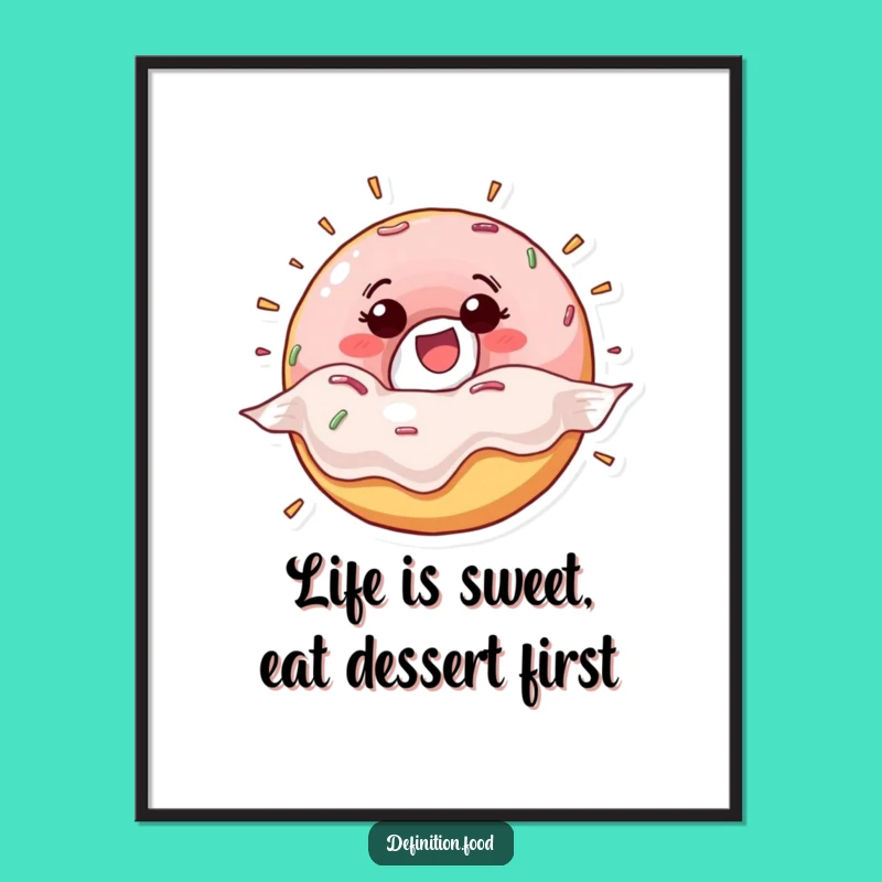 Donut Burst Joy Free Printable Wall Art - Funny Downloadable Decor