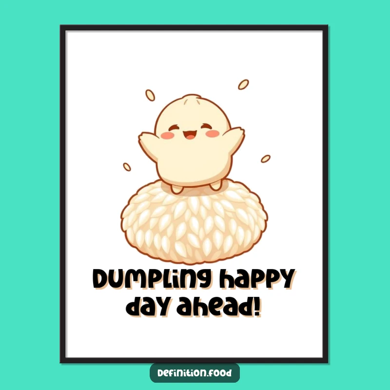Free Printable Funny Dumpling Wall Art: Bouncing Pal Decor Downloadable Art