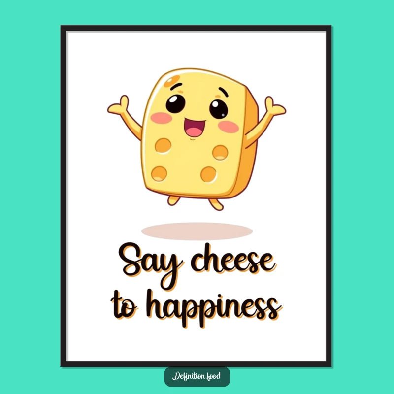Free Printable Cheese Art - Joyful Jump Downloadable Home Decor