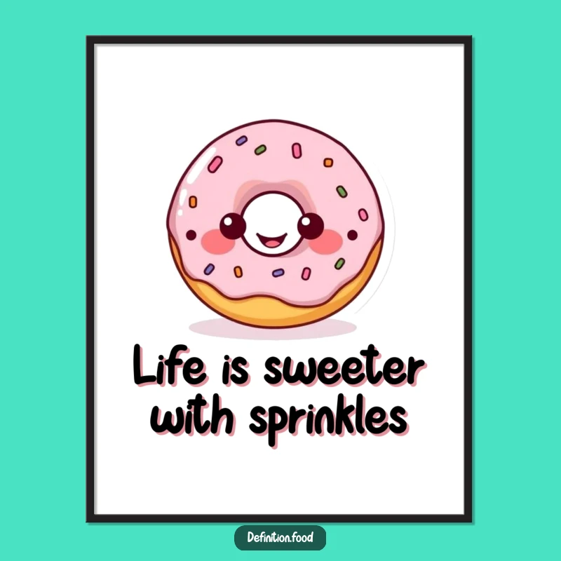 Free Printable Donut Art: Funny Downloadable Kitchen Decor Gift